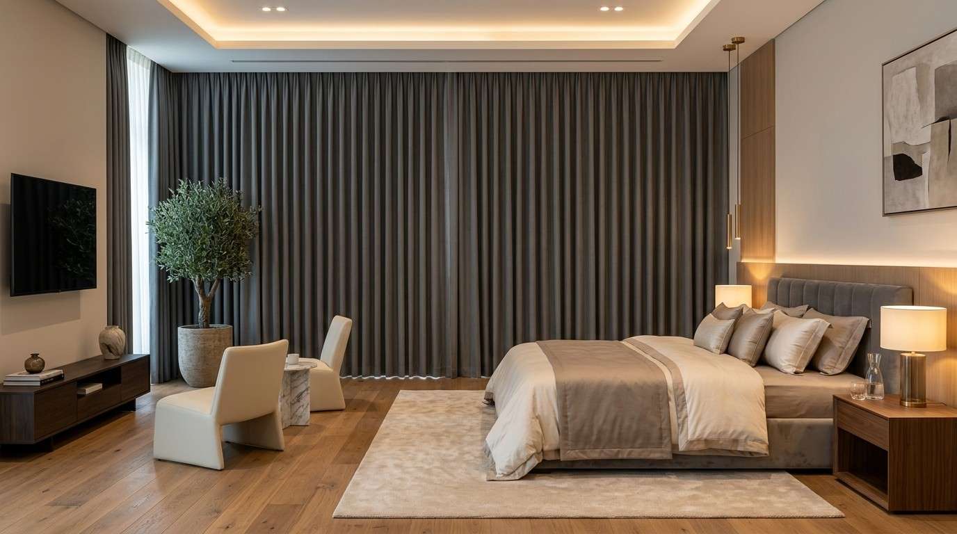 bedroom blackout curtains